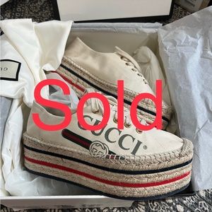 SOLD Gucci platform espadrille sandals 36